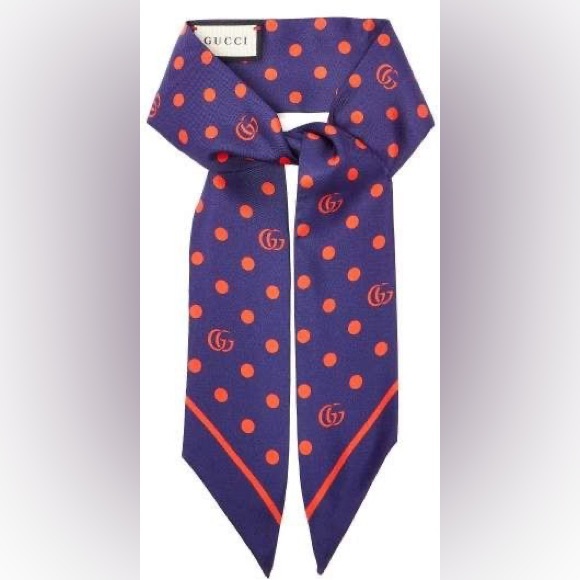 Gucci Polka Dot Twilly Neck Bow - Picture 13 of 13